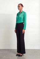 Ariya Satin Button Front Shirt