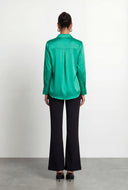 Ariya Satin Button Front Shirt
