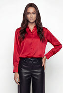 Ariya Satin Button Front Shirt