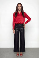 Ariya Satin Button Front Shirt