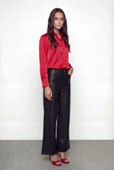 Ariya Satin Button Front Shirt