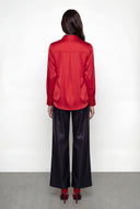 Ariya Satin Button Front Shirt