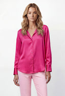 Ariya Satin Button Front Shirt