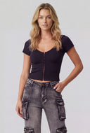 Monroe Hook and Eye Crop Top