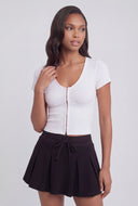 Monroe Hook and Eye Crop Top