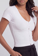 Monroe Hook and Eye Crop Top