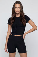 Malia Ruched Front Crop Top