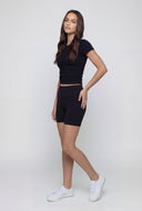 Malia Ruched Front Crop Top
