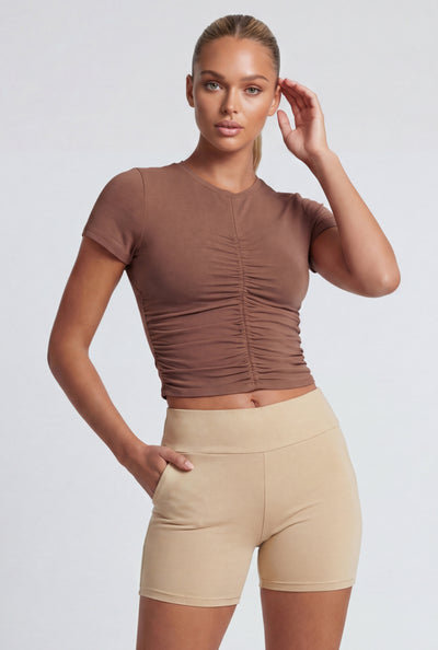 Malia Ruched Front Crop Top