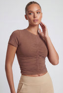 Malia Ruched Front Crop Top