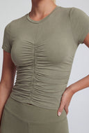 Malia Ruched Front Crop Top