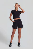 Elodie Crew Neck Crop T-Shirt