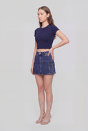 Elodie Crew Neck Crop T-Shirt