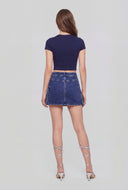 Elodie Crew Neck Crop T-Shirt