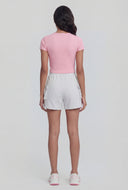 Elodie Crew Neck Crop T-Shirt