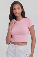Elodie Crew Neck Crop T-Shirt
