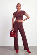 Elodie Crew Neck Crop T-Shirt