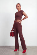Elodie Crew Neck Crop T-Shirt