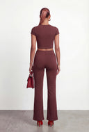 Elodie Crew Neck Crop T-Shirt