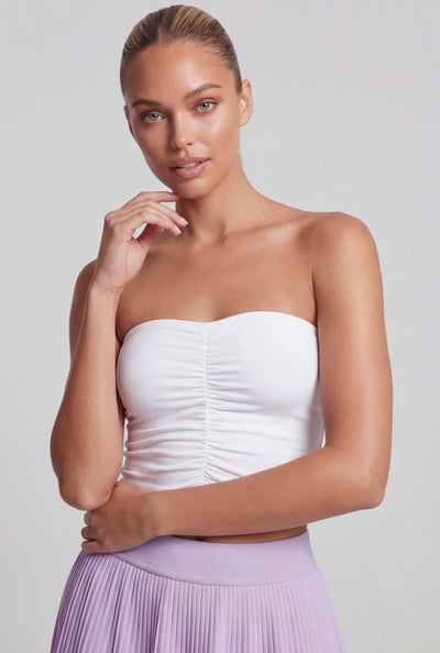 Shirred Crop Tube Top