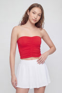 Shirred Crop Tube Top