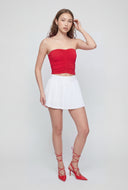 Shirred Crop Tube Top