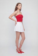 Shirred Crop Tube Top