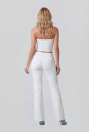 Gia Ruched Side Crop Tube Top