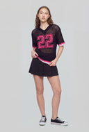 V-Neck Crochet Jersey
