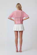 V-Neck Crochet Jersey