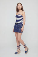 Gracelyn Striped Peplum Tube Top