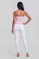 Gracelyn Striped Peplum Tube Top