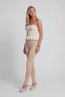Gracelyn Striped Peplum Tube Top