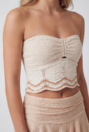 Reyna Chevron Cropped Tube Top