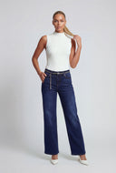 Sleeveless Mock Neck Knit Top