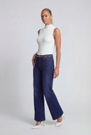Sleeveless Mock Neck Knit Top