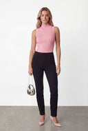 Sleeveless Mock Neck Knit Top