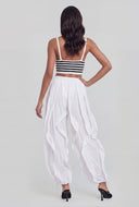 Striped Crochet Crop Tank Top