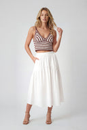 Striped Crochet Crop Tank Top