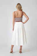 Striped Crochet Crop Tank Top