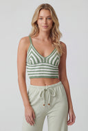 Striped Crochet Crop Tank Top