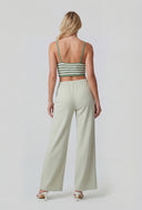 Striped Crochet Crop Tank Top