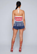Americana Fringe Halter Top