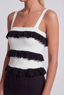 Tiered Ruffle Knit Tank Top