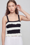 Tiered Ruffle Knit Tank Top