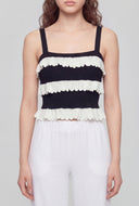 Tiered Ruffle Knit Tank Top