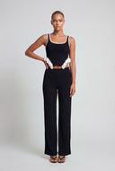Ruffled Handkerchief Hem Crop Top