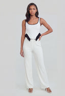 Ruffled Handkerchief Hem Crop Top