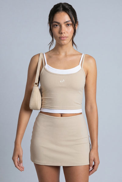 Mikaela Layered Look Crop Cami