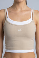 Mikaela Layered Look Crop Cami